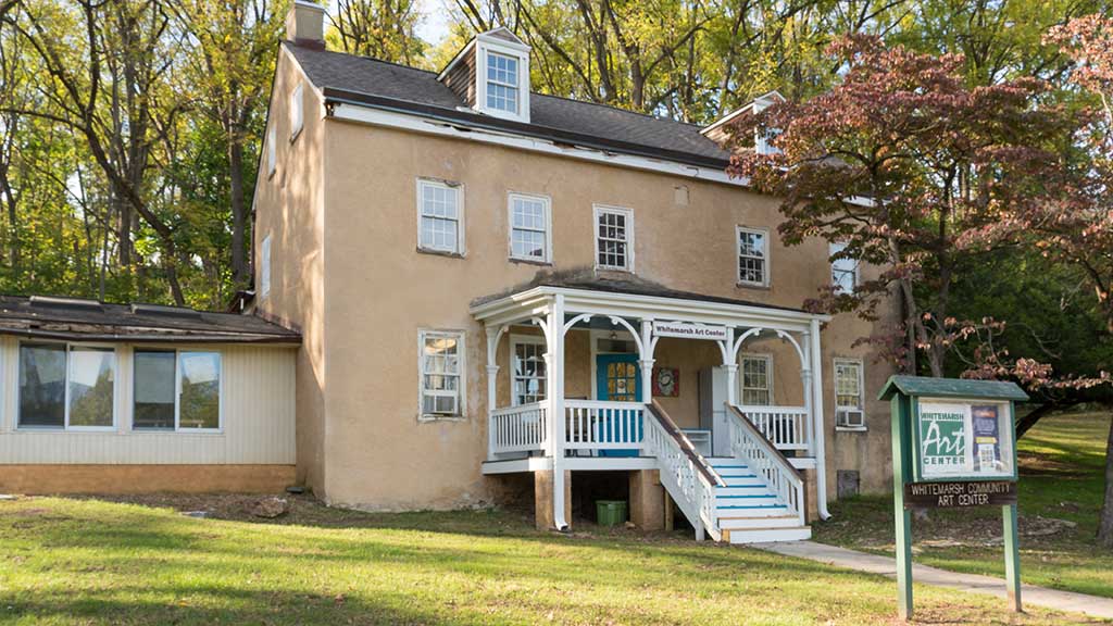 The old farmhouse at Cedar Grove Park — Home of the Whitemarsh Art Center